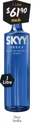 Cellarbrations Skyy Vodka offer