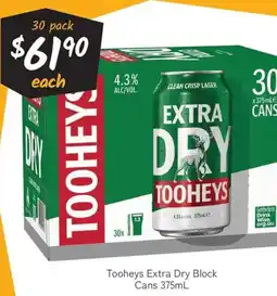 Cellarbrations Tooheys Extra Dry Block Cans offer
