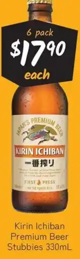 Cellarbrations Kirin Ichiban Premium Beer Stubbies offer