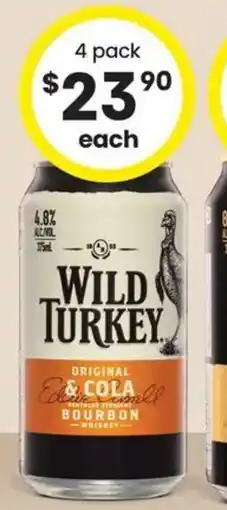 The Bottle O Wild Turkey 4.8% Premix Range offer
