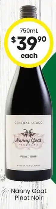 The Bottle O Nanny Goat Pinot Noir offer