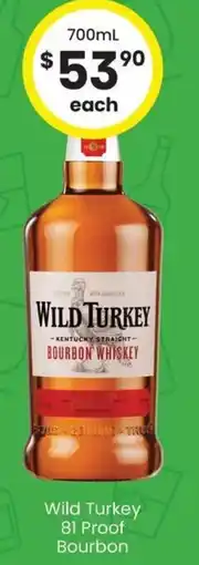 The Bottle O Wild Turkey 81 Proof Bourbon offer