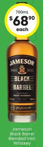 The Bottle O Jameson Black Barrel Blended Irish Whiskey offer