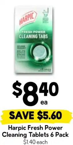 Drakes Harpic Fresh Power Cleaning Tablets offer