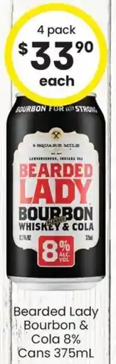 The Bottle O Bearded Lady Bourbon & Cola 8% Cans offer