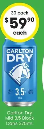 The Bottle O Carlton Dry Mid 3.5 Block Cans offer