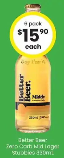 The Bottle O Better Beer Zero Carb Mid Lager Stubbies offer
