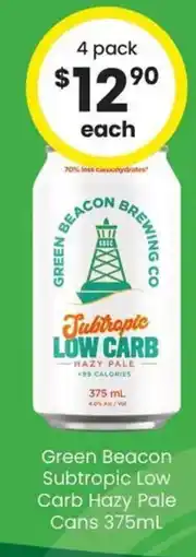 The Bottle O Green Beacon Subtropic Low Carb Hazy Pale Cans offer