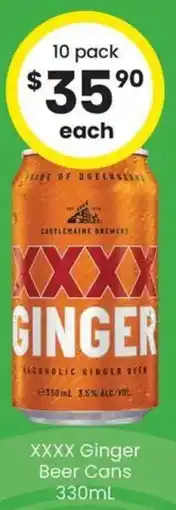 The Bottle O XXXX Ginger Beer Cans offer