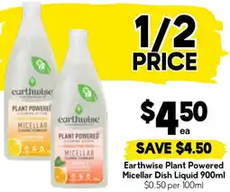 Drakes Earthwise Plant Powered Micellar Dish Liquid offer