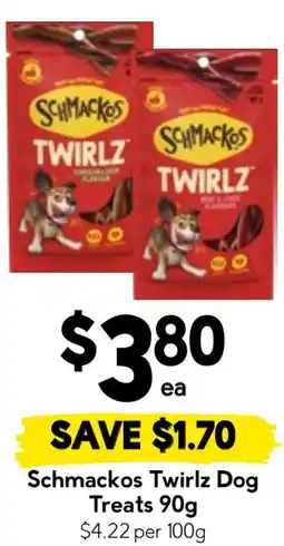 Drakes Schmackos Twirlz Dog Treats offer