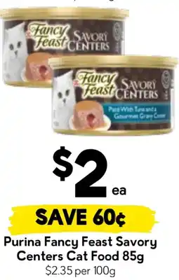 Drakes Purina Fancy Feast Savory Centers Cat Food offer