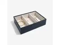 Bevilles Jewellery Stackers Classic Deep 3 Comaprtment Layer - Navy Croc offer