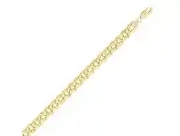Bevilles Jewellery 9ct Gold Silver Filled Concave Cut Curb Bracelet offer