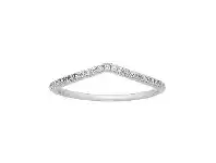 Bevilles Jewellery Sterling Silver Cubic Zirconia Small V Ring - 49 offer