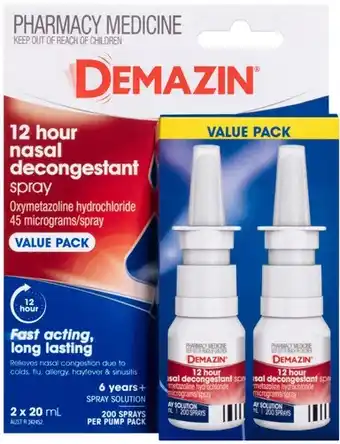 Demazin Nasal Decongestant Spray Value