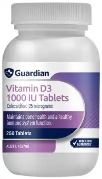 Discount Drug Stores Guardian Vitamin D3 1000IU 250 Tablets offer