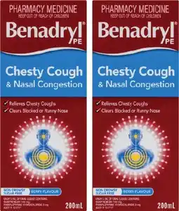 Discount Drug Stores Benadryl PE Chesty Cough & Nasal Congestion Oral Liquid offer