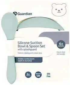 Discount Drug Stores Guardian Silicone Bowl & Spoon Set - Seafoam offer