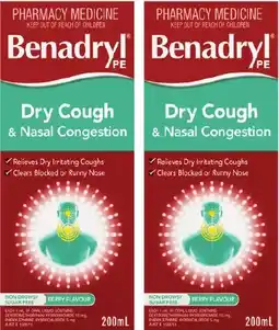 Discount Drug Stores Benadryl PE Dry Cough & Nasal Congestion Oral Liquid offer