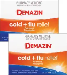 Discount Drug Stores Demazin Cold + Flu Relief 48 Tablets offer