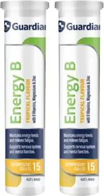 Discount Drug Stores Guardian Energy B Tropical Flavour Effervescent 15 Tablets offer