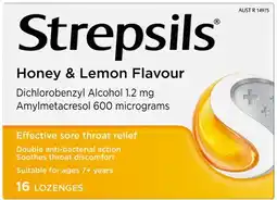 Discount Drug Stores Strepsils Soothing Honey & Lemon Flavour 16 Lozenges offer