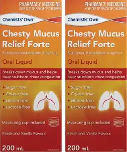 Discount Drug Stores Chemists' Own Chesty Mucus Relief Forte Oral Liquid offer