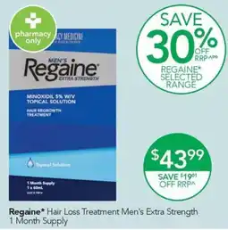Terry White Regaine Hair Loss Treatment Men's Extra Strength 1 Month Supply offer