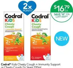 Terry White Codral* Kids Chesty Cough + Immunity Support or Chesty Cough 2+ Years offer