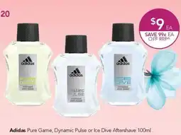 Terry White Adidas Pure Game, Dynamic Pulse or Ice Dive Aftershave offer