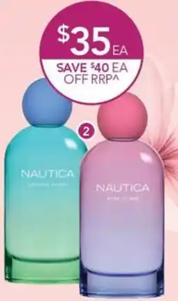 Terry White Nautica Jasmine Coast or Rose Island EDP Spray offer