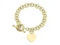 Bevilles Jewellery 9ct Yellow Gold Silver Filled Round Belcher Bracelet offer