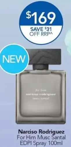 Terry White Narciso Rodriguez For Him Musc Santal EDPI Spray offer
