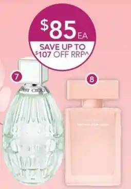 Terry White Jimmy Choo Floral EDT Spray or Narciso Rodriguez For Her Musc Nude EDP Spray offer