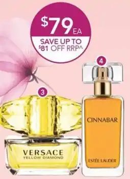Terry White Versace Yellow Diamond EDT Spray or Estée Lauder Cinnabar EDP Spray offer