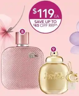 Terry White Lacoste L.12.12 Silver Rose EDP Spray or Coach Gold Parfum Spray offer