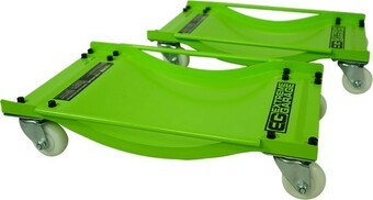 Autobarn Extreme Garage Neon Green 900KG Wheel Dollies offer