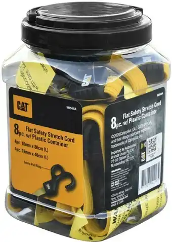 CAT 8 Piece Flat Safety Stretch Cord with Container