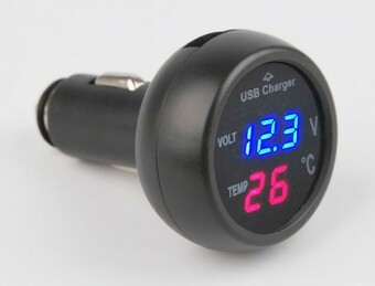 Autobarn Voltage 12V 3 in 1 USB Charging Plug with Volt/Temp Display offer