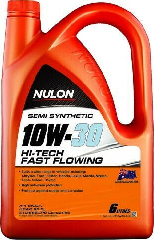 Autobarn Nulon Hi-Tech Fast Flowing 10W30 6LT offer