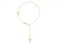 Bevilles Jewellery Children&#039;s Religious Rosary Bracelet in 9ct Yellow Gold offer