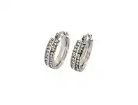 Bevilles Jewellery Stainless Steel Crystal Hoops offer