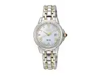 Bevilles Jewellery Seiko Le Grand Ladies Solar Watch Model SUT244P-9 with 5 Diamonds offer