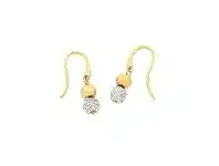 Bevilles Jewellery Yellow Gold Stainless Steel Sparkle Ball Drop Earrings offer