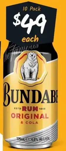 Cellarbrations Bundaberg 4.6% Premix Range Cans offer