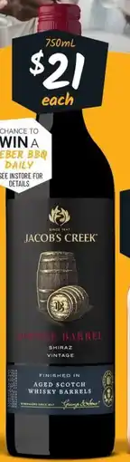 Cellarbrations Jacob's Creek Double Barrel Range offer
