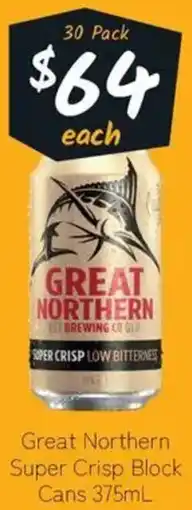 Cellarbrations Great Northern Super Crisp Block Cans offer