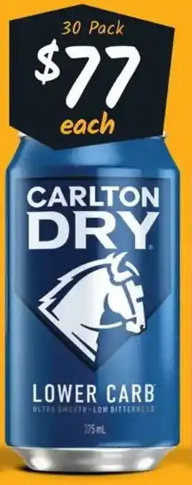 Cellarbrations Carlton Dry Block Cans offer