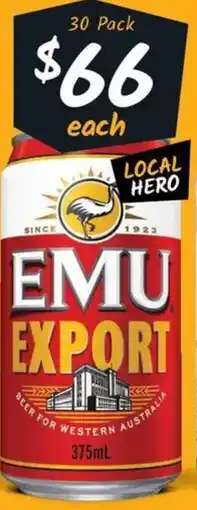 Cellarbrations Emu Export Block Cans offer